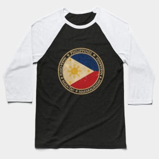 Vintage Republic of the Philippines Asia Asian Flag Baseball T-Shirt